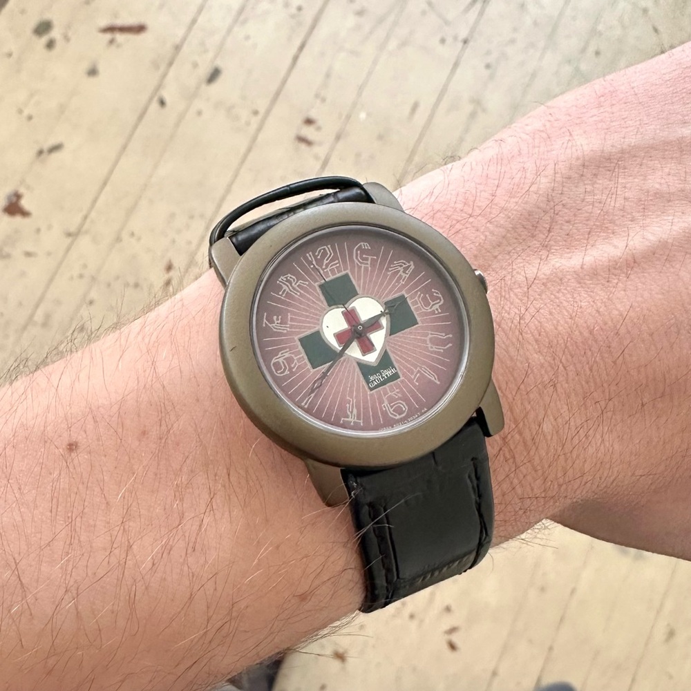 1995 Jean Paul Gaultier Heart and Cross Circuit Watch